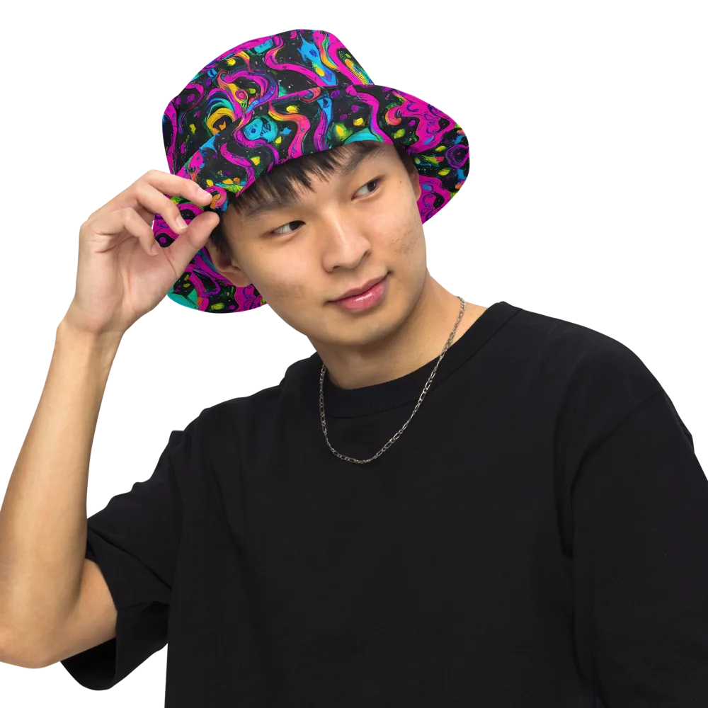Afterdark Flow on Reversible Bucket Hat — Front Inside