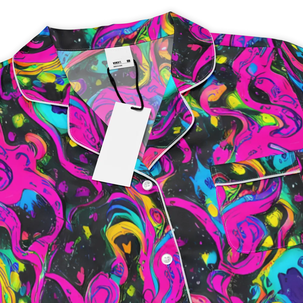 Afterdark Flow on Women's Short Sleeve Pajama Top — Product details