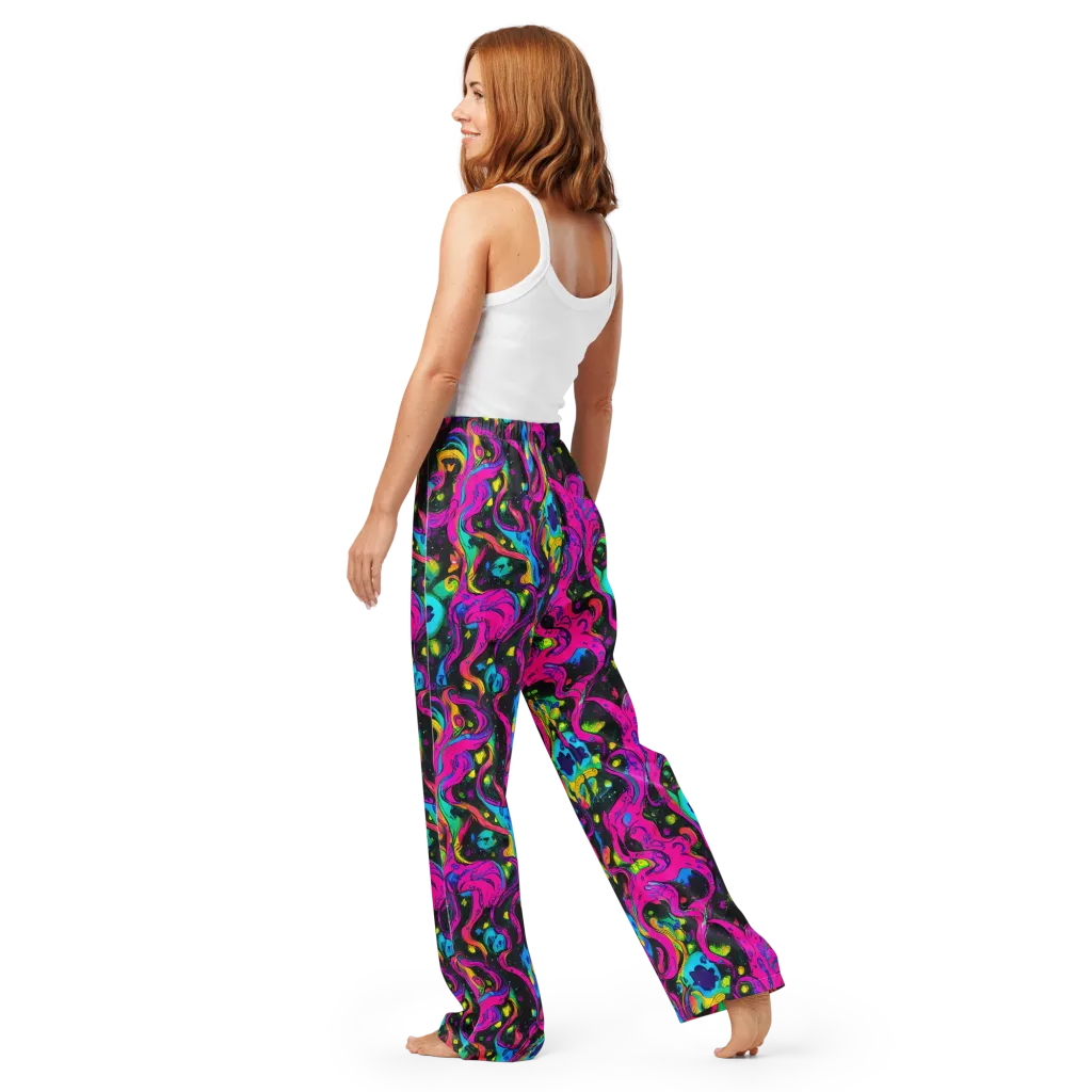 Afterdark Flow on Women's Pajama Pants — Back
