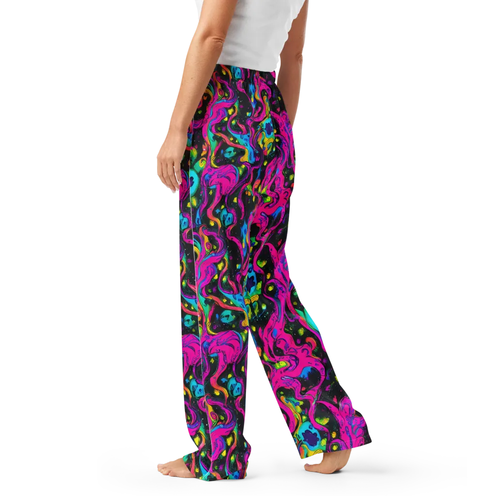 Afterdark Flow on Women's Pajama Pants — Left