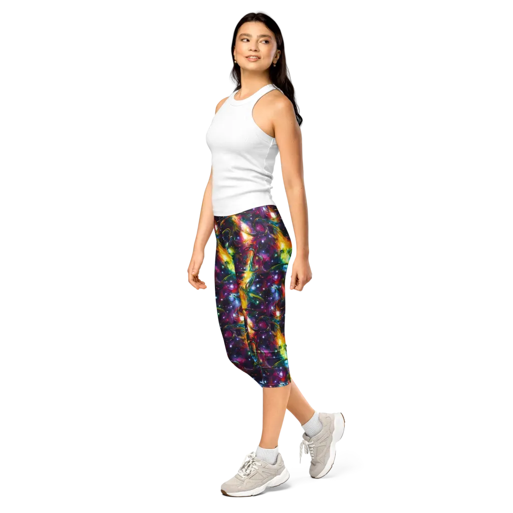 Solar Spell on Capri Leggings — Left Front