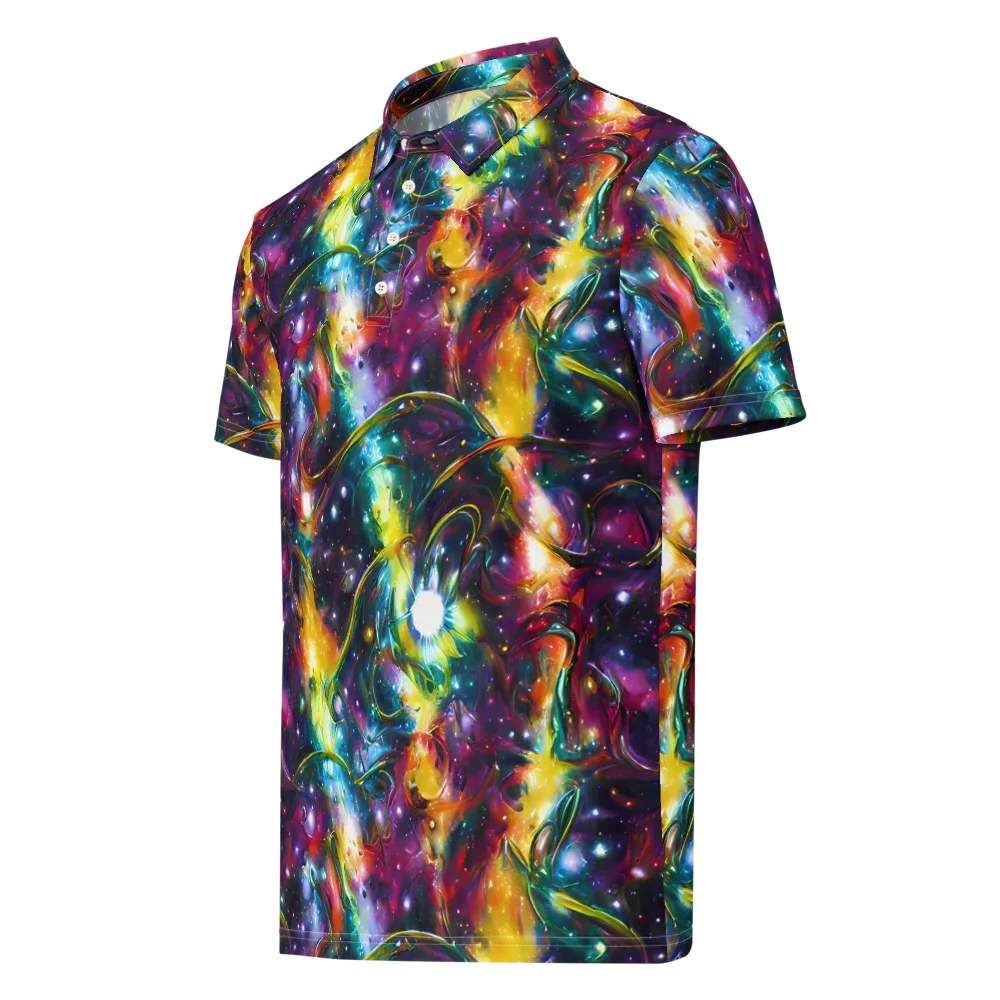 Solar Spell on Men's Slim Fit Polo Shirt — Left Front