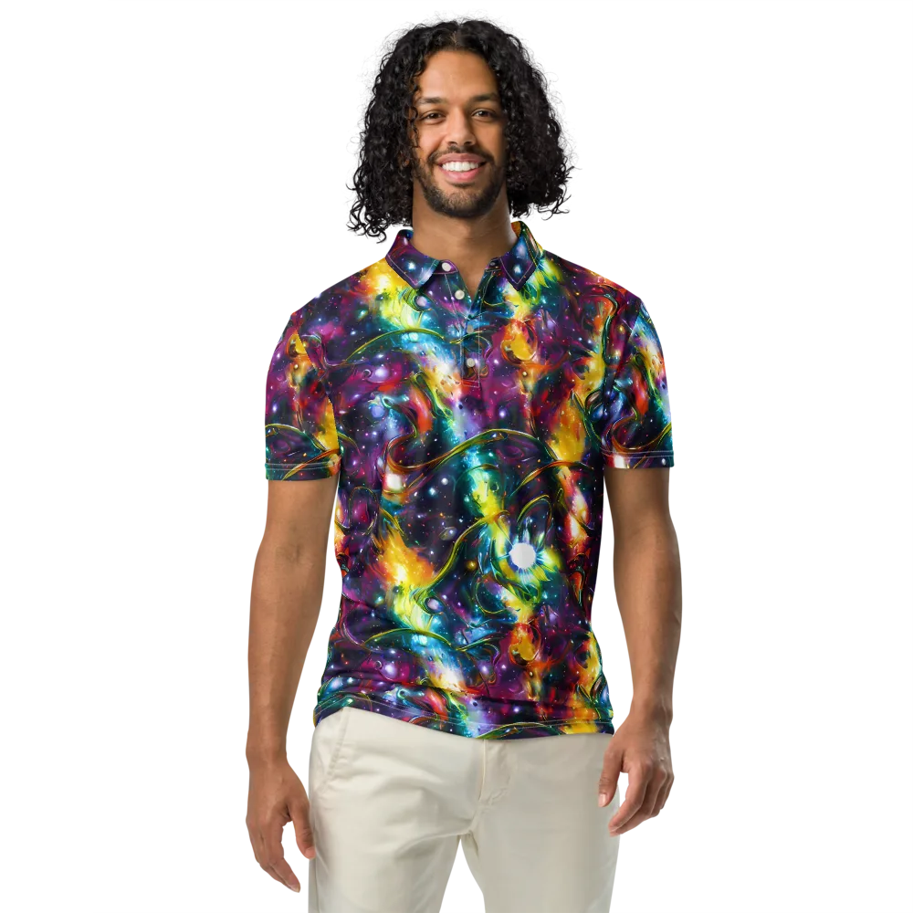 Solar Spell on Men's Slim Fit Polo Shirt — Front