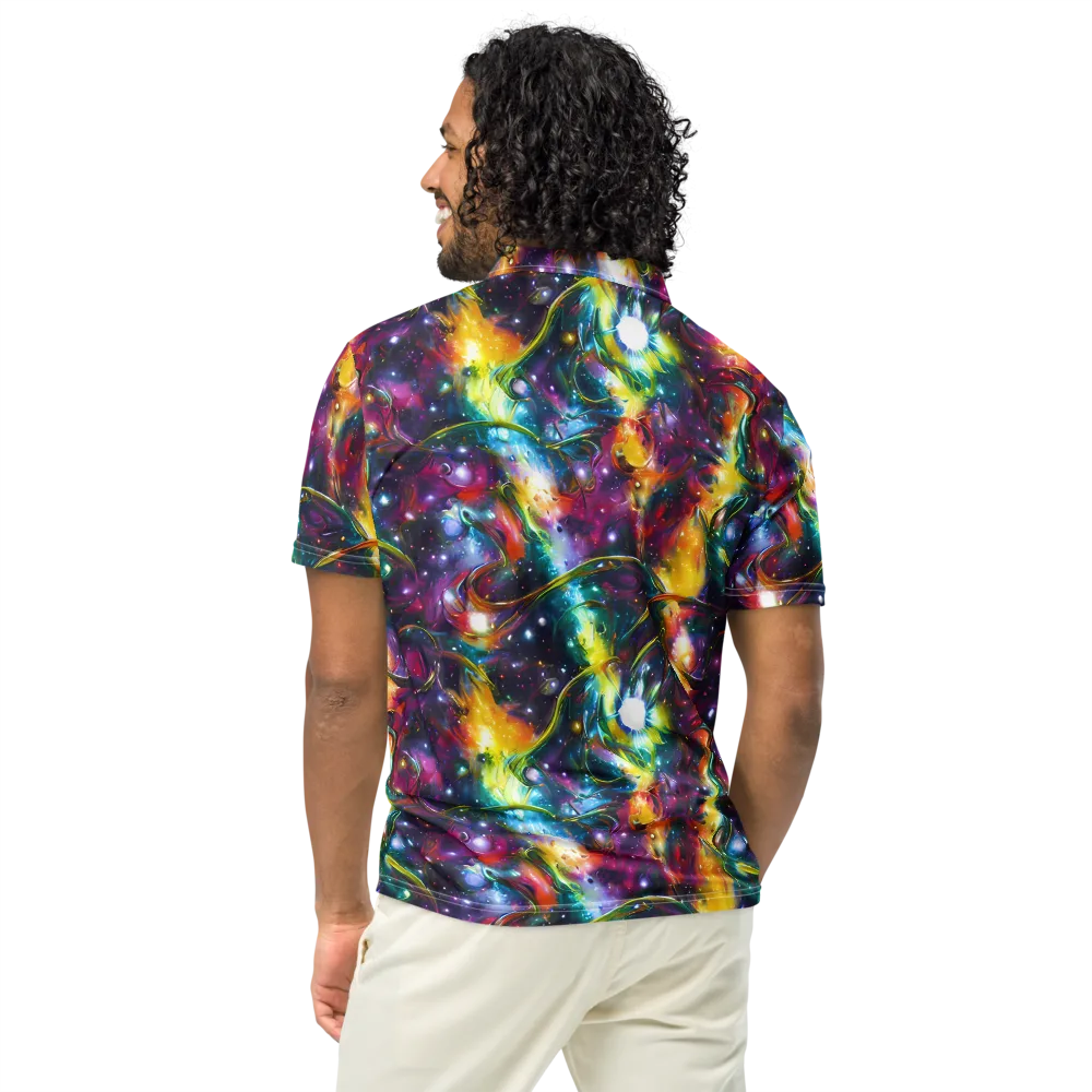 Solar Spell on Men's Slim Fit Polo Shirt — Back