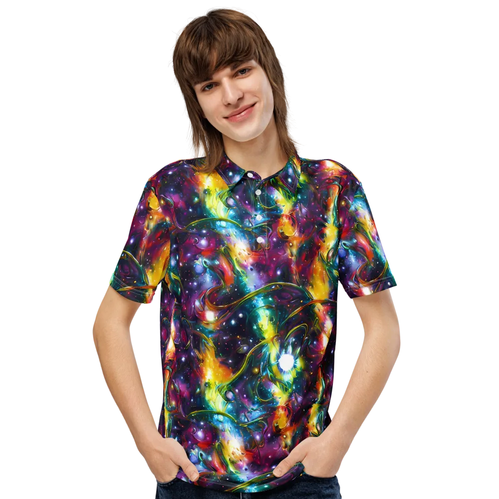 Solar Spell on Men's Slim Fit Polo Shirt — Front