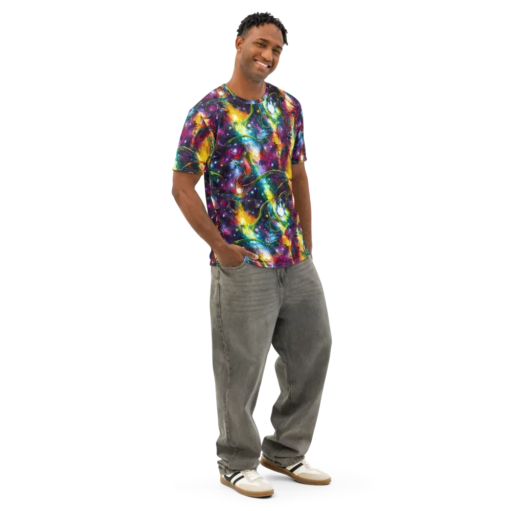 Solar Spell on Men's Cotton Crew Neck T-Shirt — Right Front