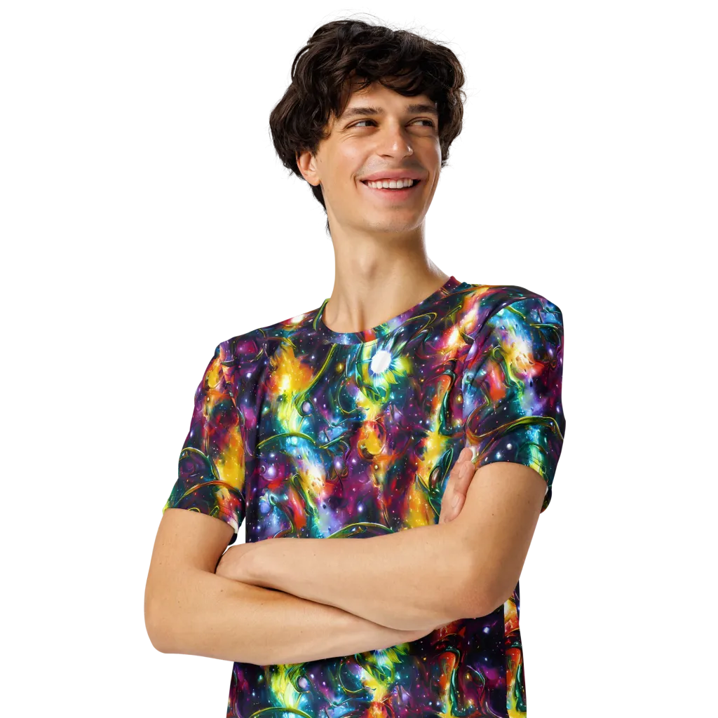 Solar Spell on Men's Crew Neck T-Shirt — Left Front
