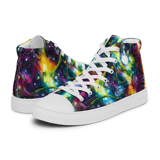 Solar Spell on a Men's High Top Canvas Shoes
