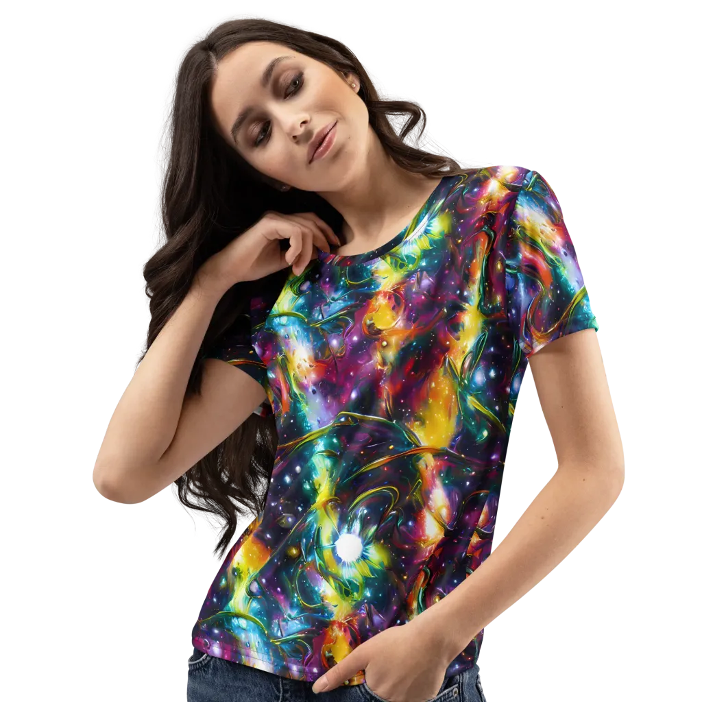 Solar Spell on Women's Crew Neck T-Shirt — Left Front