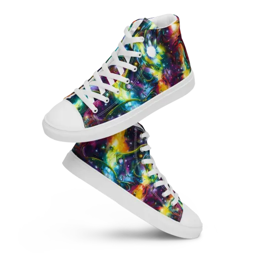 Solar Spell on a Women's High Top Canvas Shoes