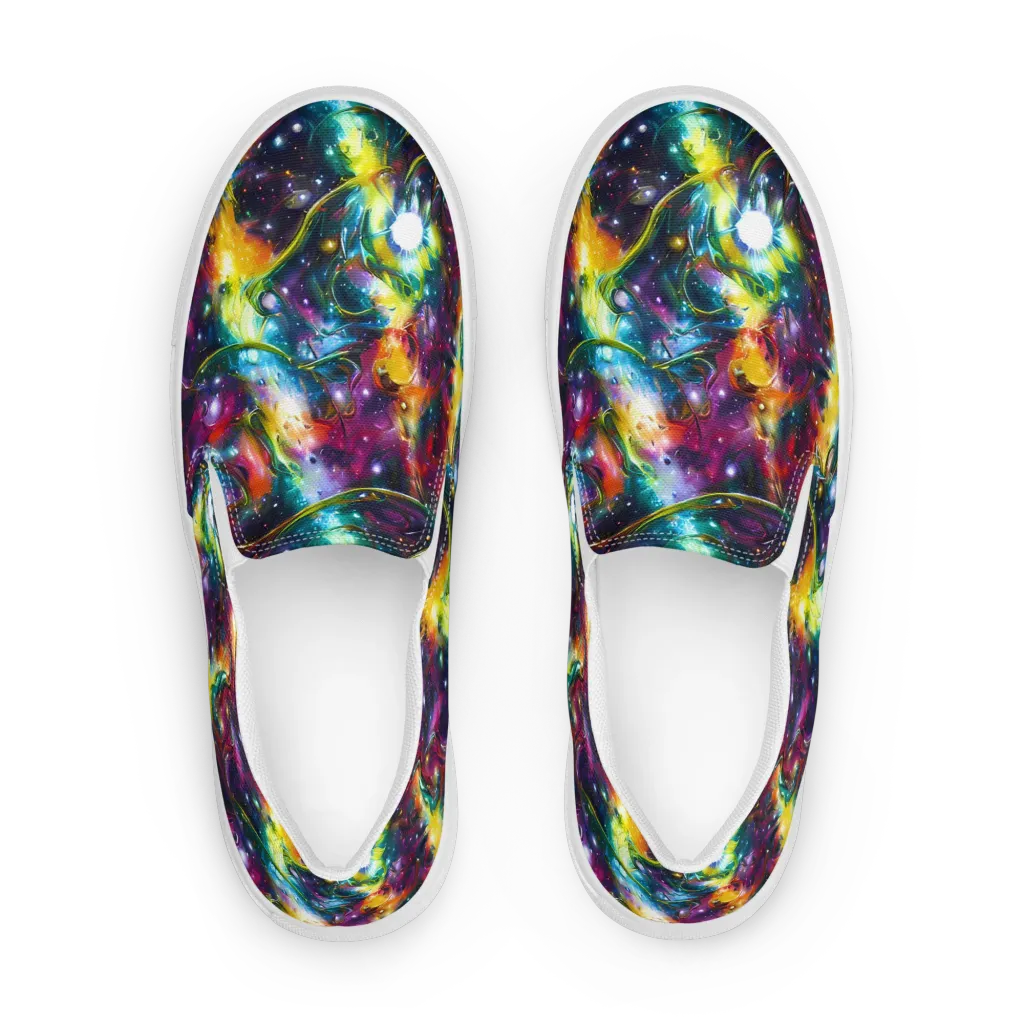 Solar Spell on Men's Slip-On Canvas Shoes — Front