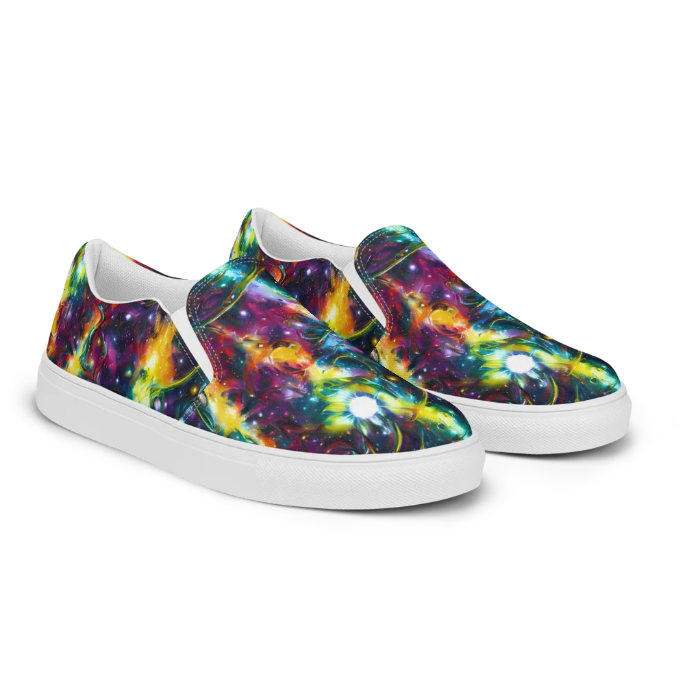 Solar Spell on Women's Slip-On Canvas Shoes — Right Front