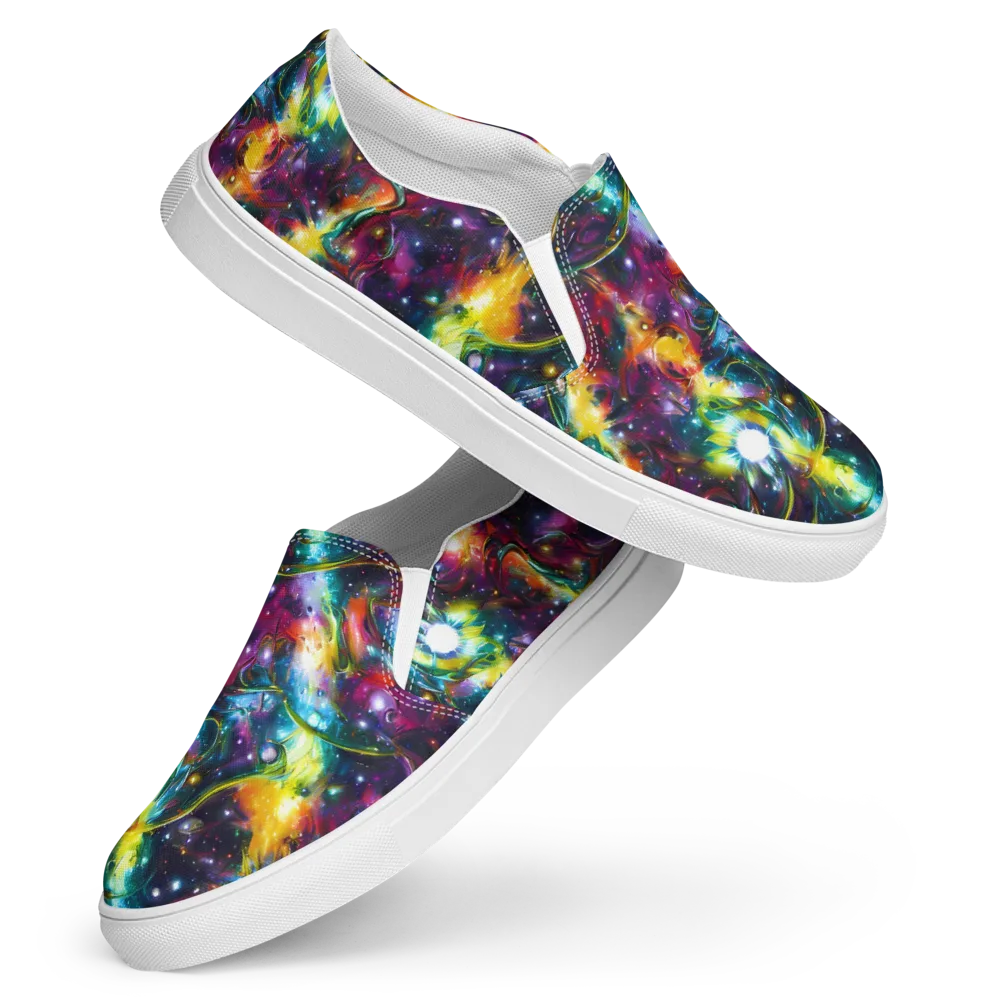 Solar Spell on Women's Slip-On Canvas Shoes — Front