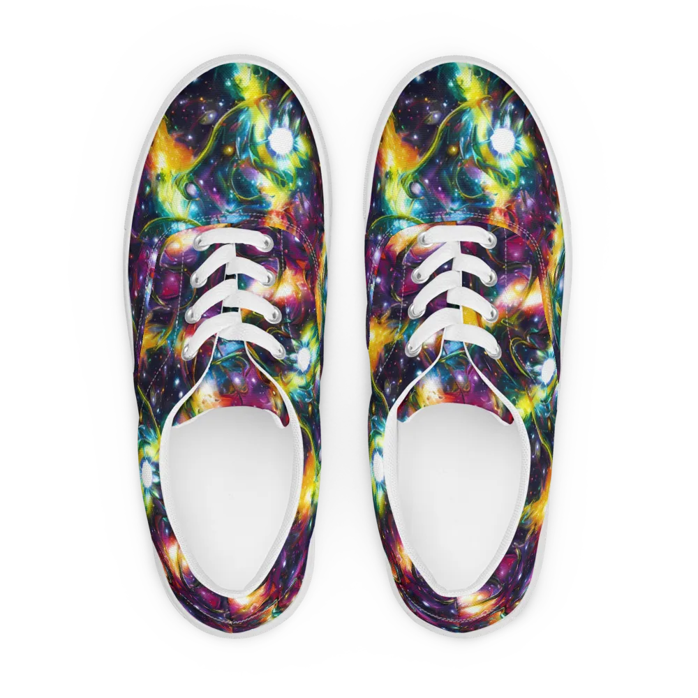 Solar Spell on Men's Lace-Up Canvas Shoes — Front