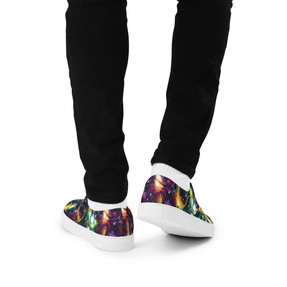 Solar Spell on Men's Lace-Up Canvas Shoes — Back