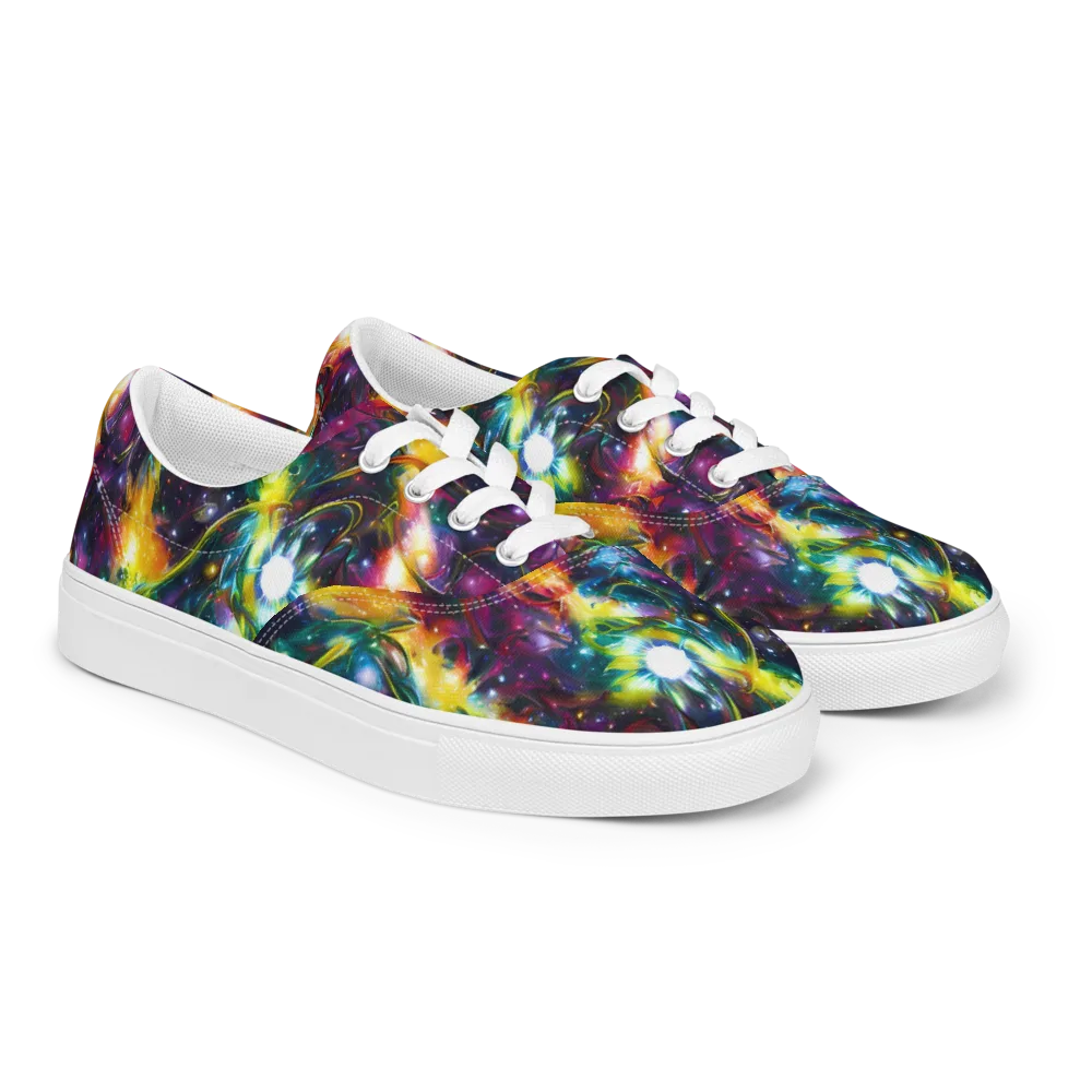 Solar Spell on Men's Lace-Up Canvas Shoes — Right Front