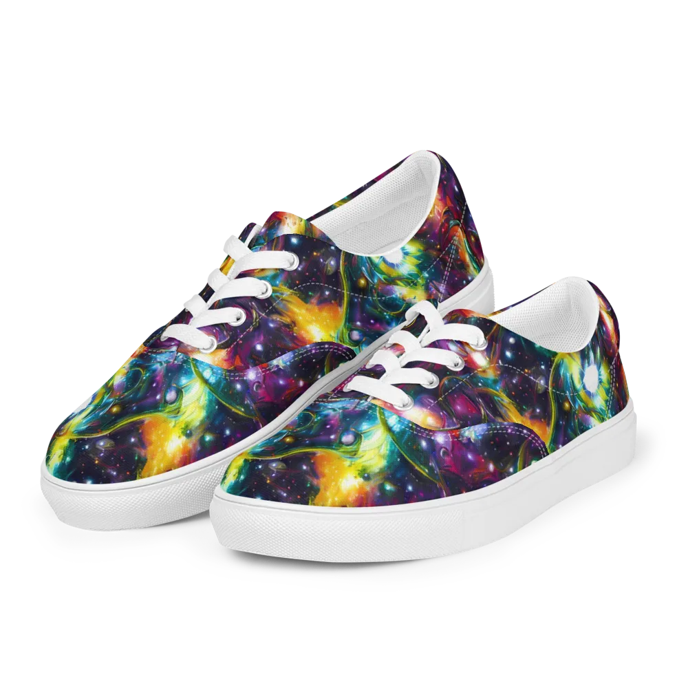 Solar Spell on Men's Lace-Up Canvas Shoes — Left Front