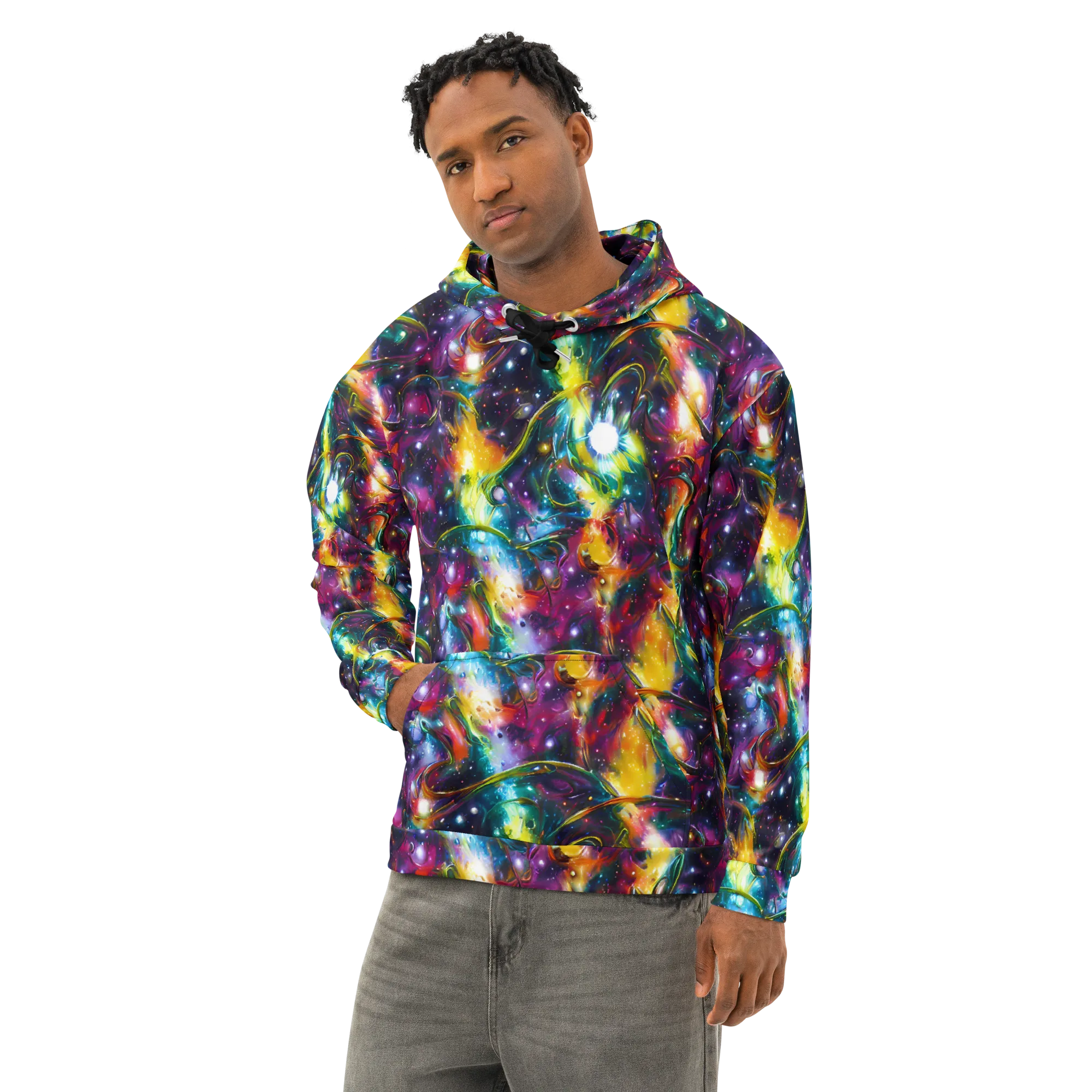 Solar Spell on Cotton Hoodie — Left Front
