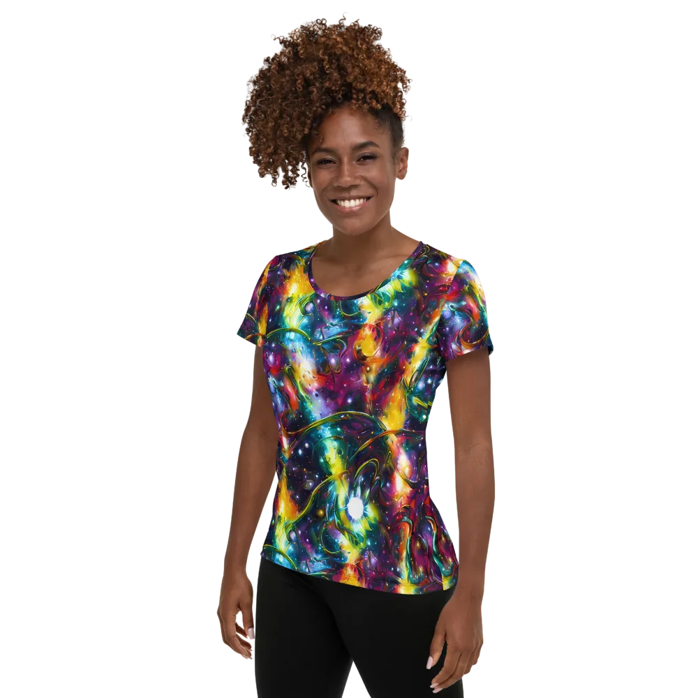 Solar Spell on Women's Athletic T-Shirt — Left
