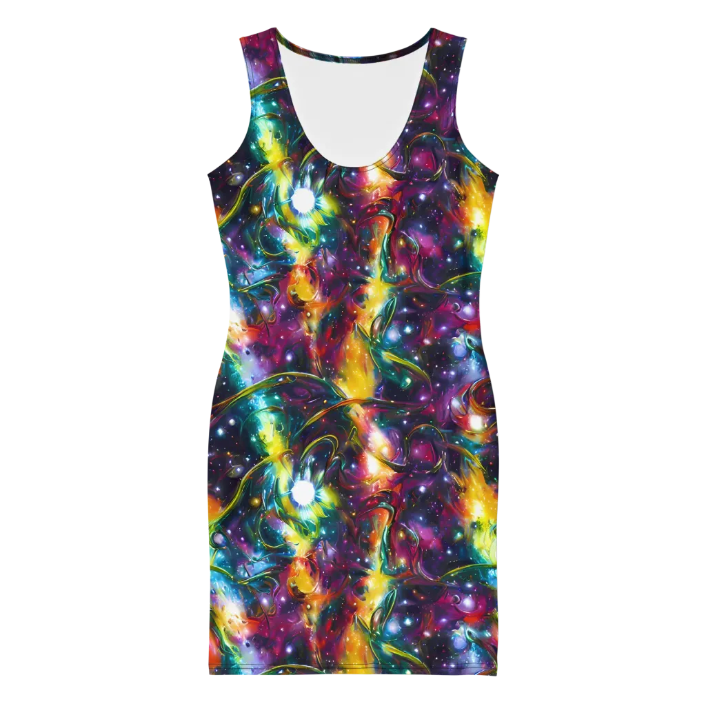 Solar Spell on Bodycon Dress — Front