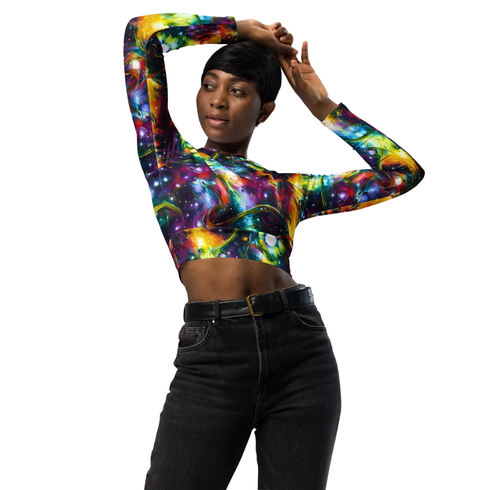 Solar Spell on Long Sleeve Crop Top — Front