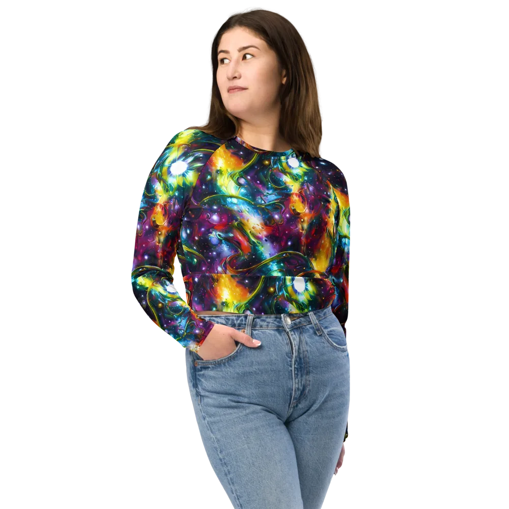 Solar Spell on Long Sleeve Crop Top — Front