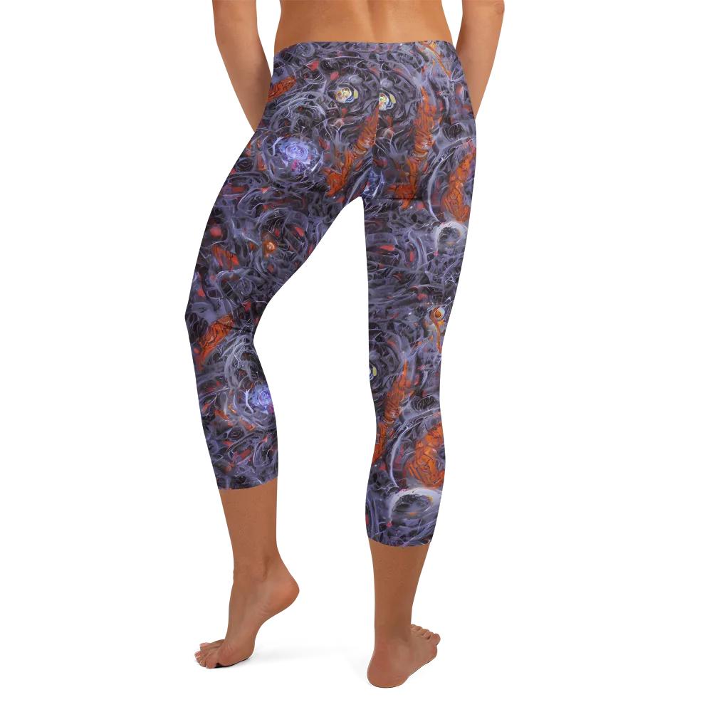 Molten Nocturne on Capri Leggings — Back
