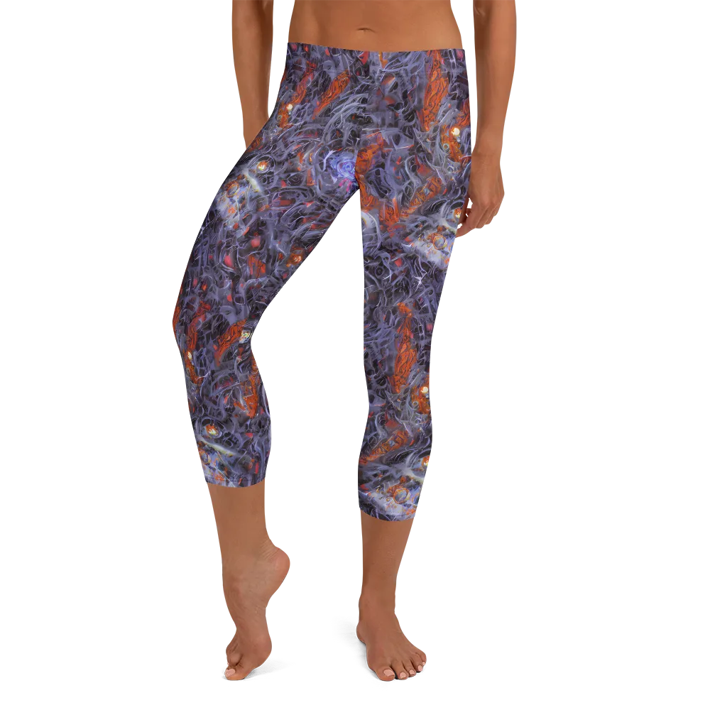 Molten Nocturne on Capri Leggings — Front