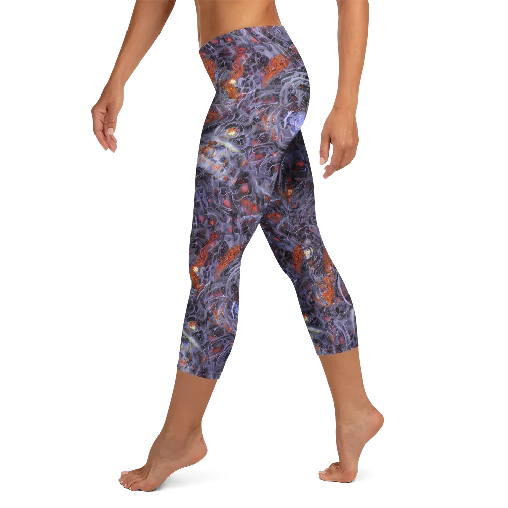 Molten Nocturne on Capri Leggings — Left