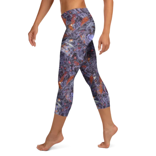 Molten Nocturne on a Capri Leggings