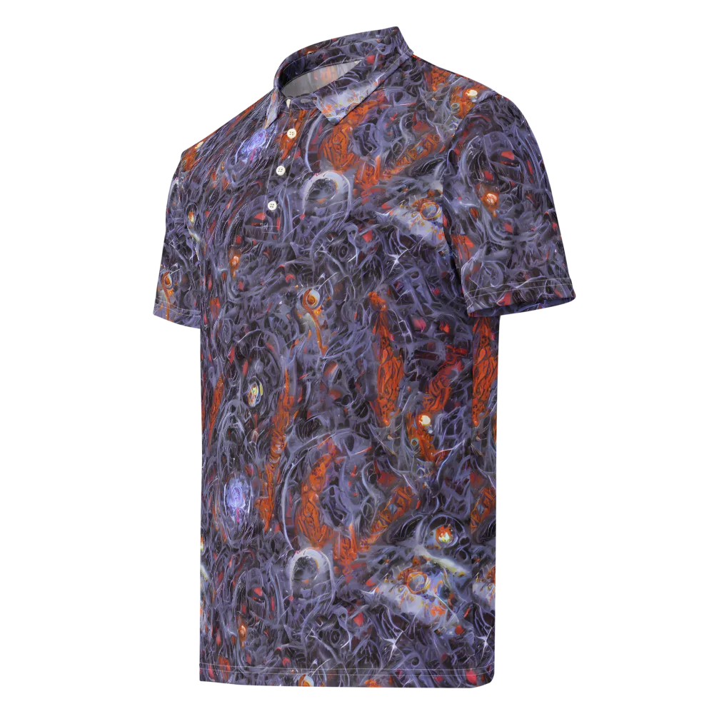 Molten Nocturne on Men's Slim Fit Polo Shirt — Left Front
