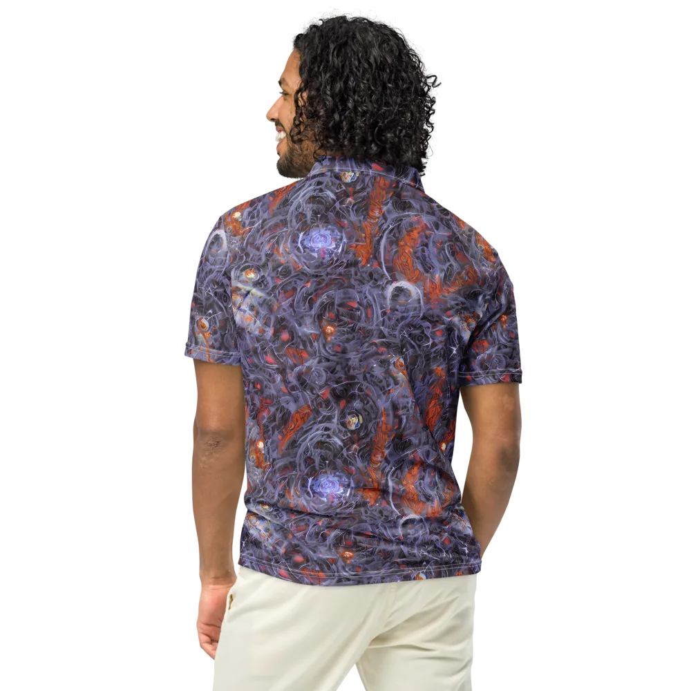 Molten Nocturne on Men's Slim Fit Polo Shirt — Back