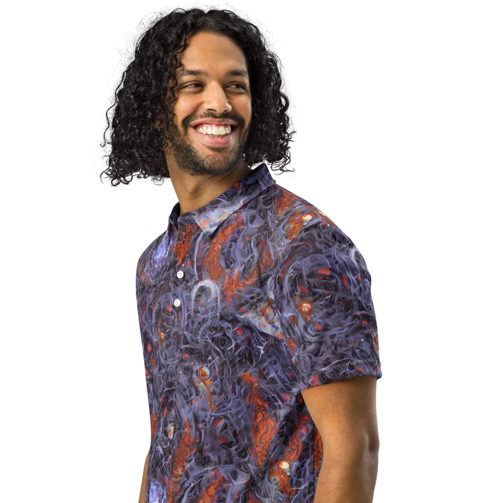 Molten Nocturne on Men's Slim Fit Polo Shirt — Left Front