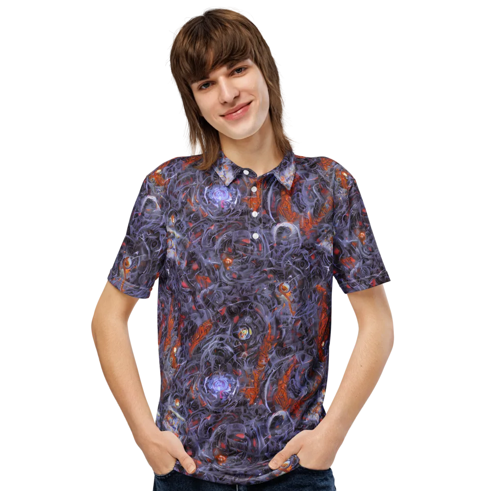 Molten Nocturne on Men's Slim Fit Polo Shirt — Front