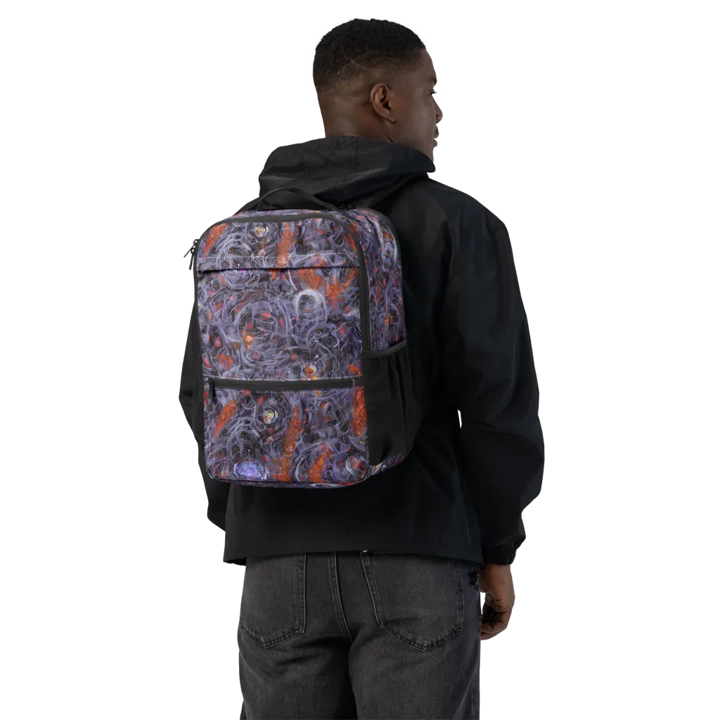 Molten Nocturne on Utility Backpack — Back