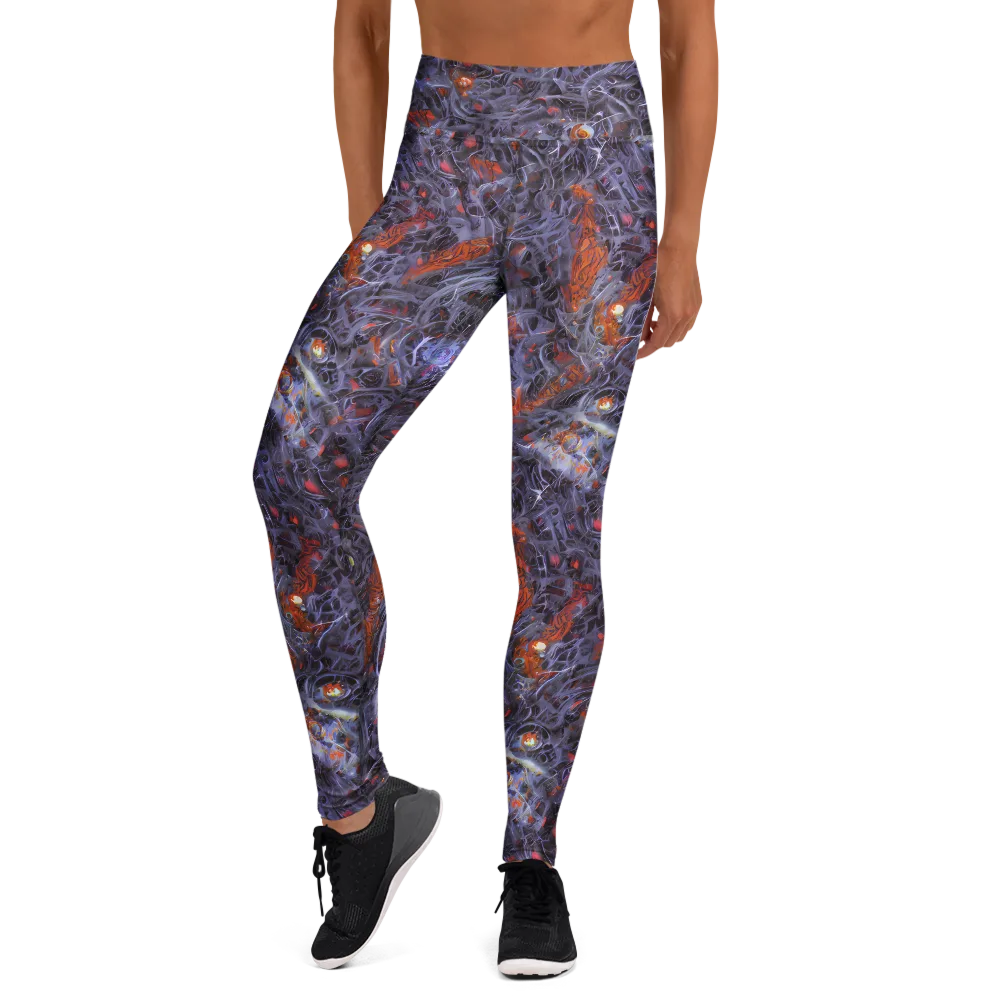 Molten Nocturne on Yoga Leggings — Front