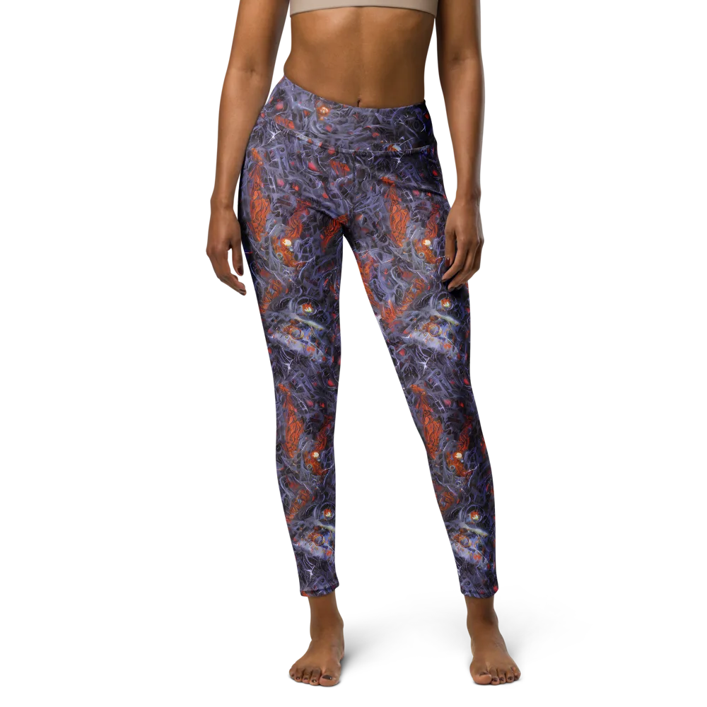 Molten Nocturne on Yoga Leggings — Front