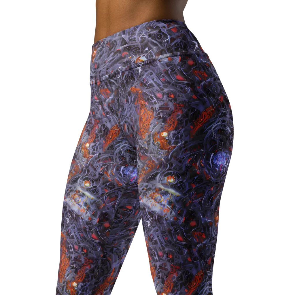 Molten Nocturne on Yoga Leggings — Left Front