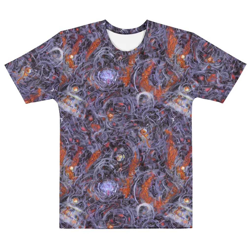 Molten Nocturne on Men's Cotton Crew Neck T-Shirt — Front