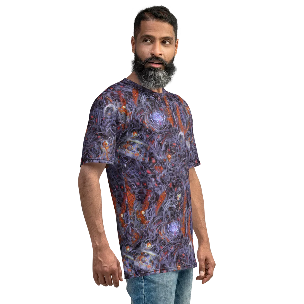 Molten Nocturne on Men's Crew Neck T-Shirt — Right