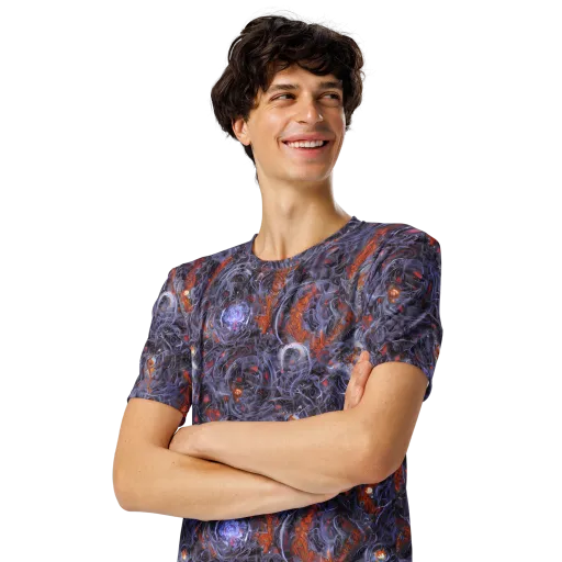 Molten Nocturne on a Men's Crew Neck T-Shirt
