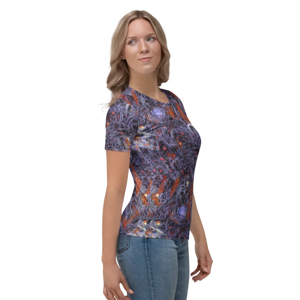 Molten Nocturne on Women's Crew Neck T-Shirt — Right