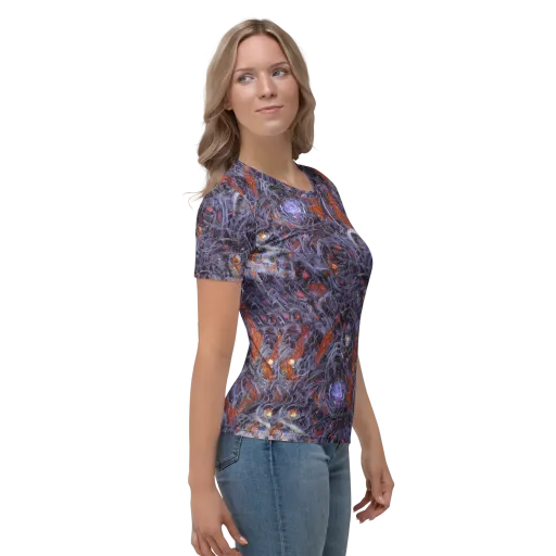 Molten Nocturne on a Women's Crew Neck T-Shirt