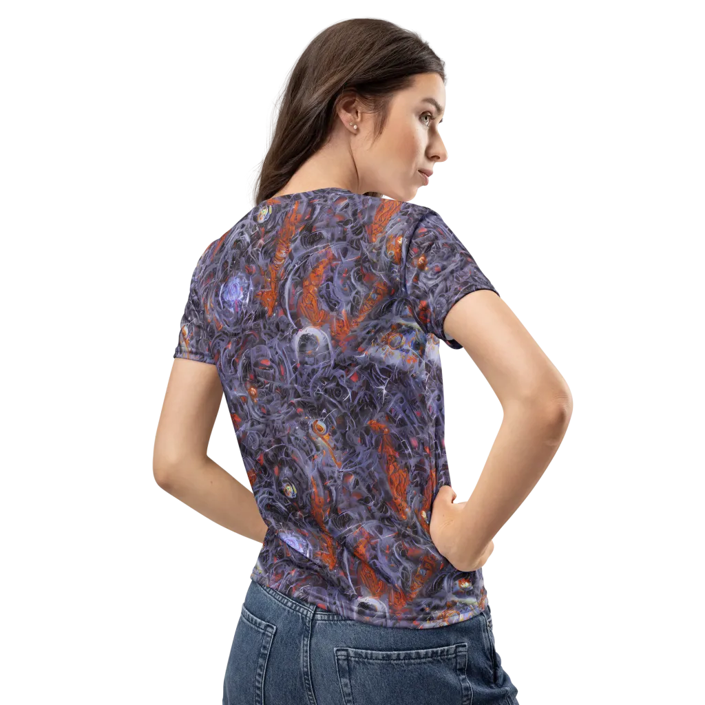 Molten Nocturne on Women's Crew Neck T-Shirt — Back
