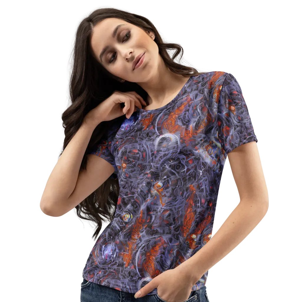 Molten Nocturne on Women's Crew Neck T-Shirt — Left Front