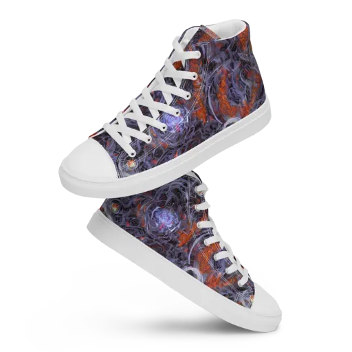 Molten Nocturne on a Women's High Top Canvas Shoes