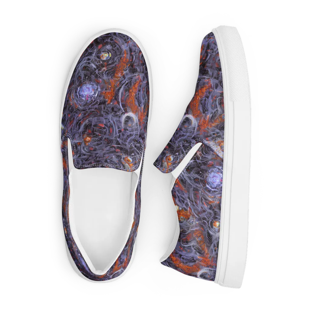 Molten Nocturne on Men's Slip-On Canvas Shoes — Front