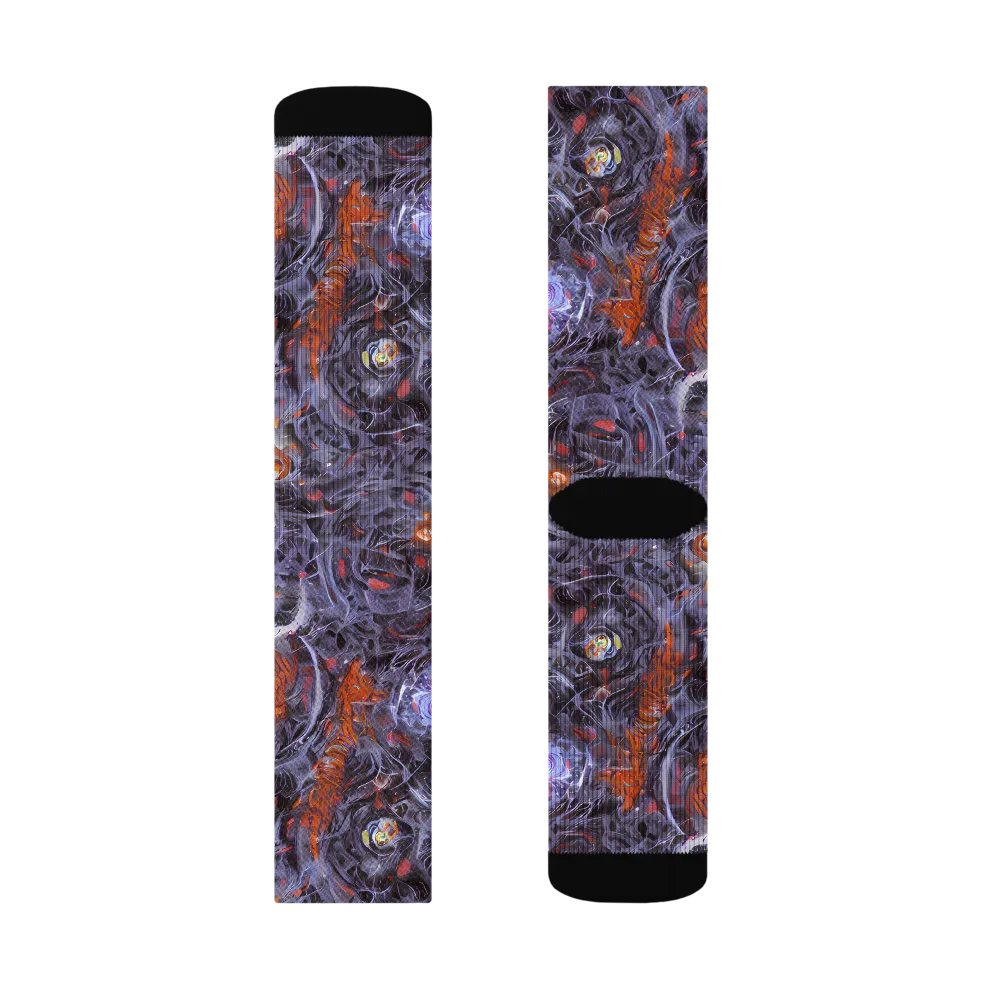 Molten Nocturne on Socks — Right Sock