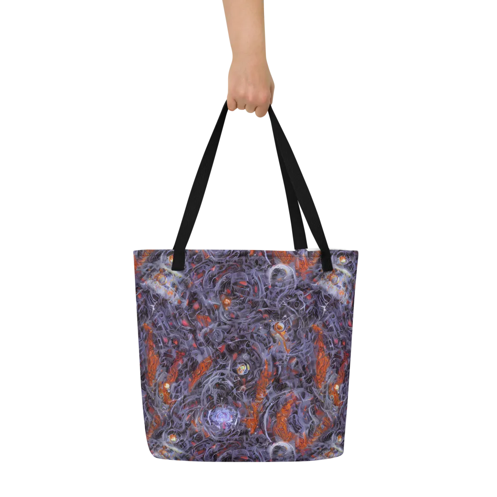 Molten Nocturne on Large Tote Bag W/ Pocket — Front