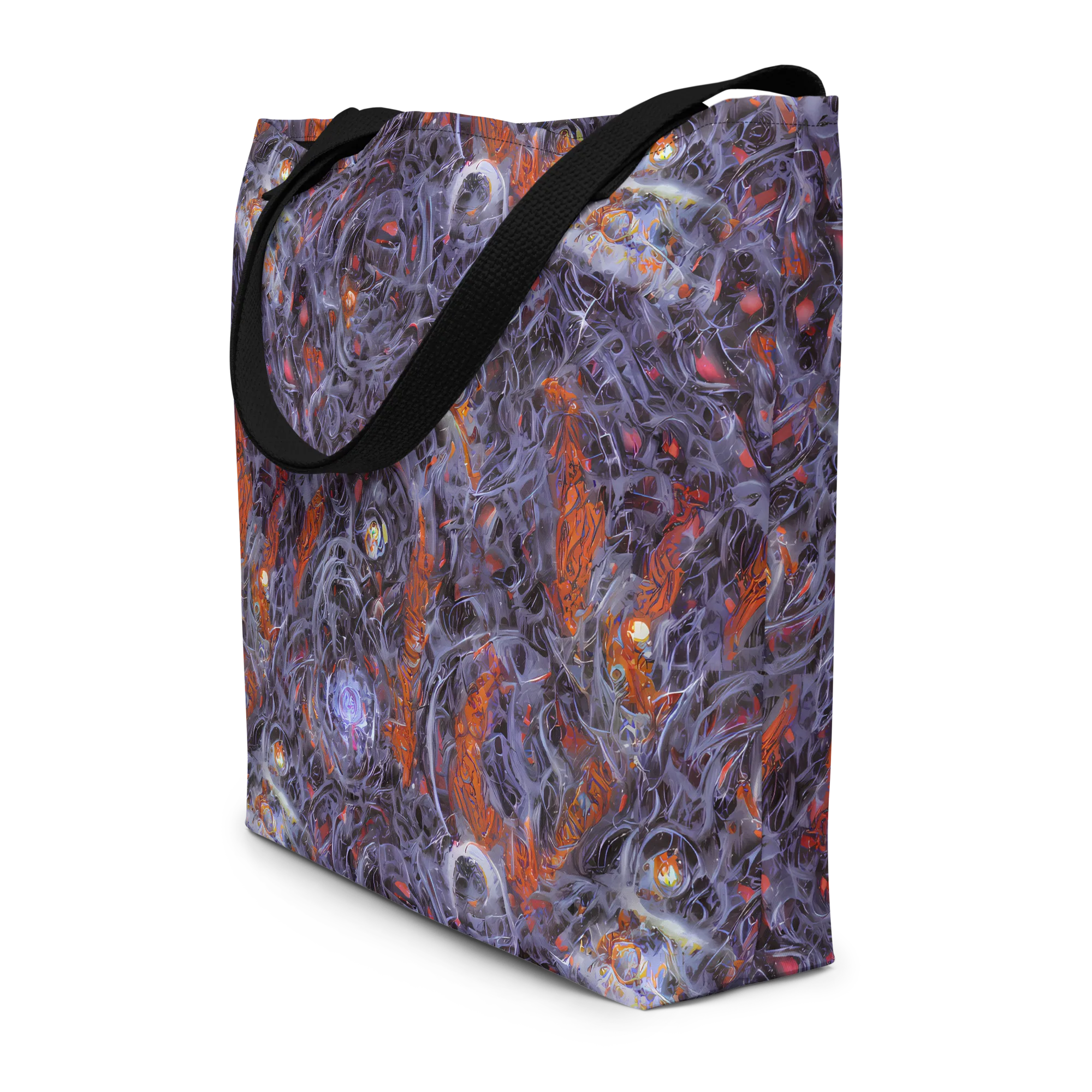Molten Nocturne on Large Tote Bag W/ Pocket — Front